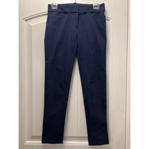 Loft Women’s‎ Med Rise Stretch Skinny Ankle Pants Size 0 Blue Office Career Work